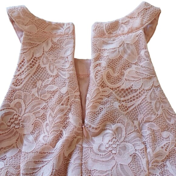 Bery Love Juniors Women's Lyrical Dance Dress Lace Size L Salmon Color Sleeveles - Picture 8 of 13